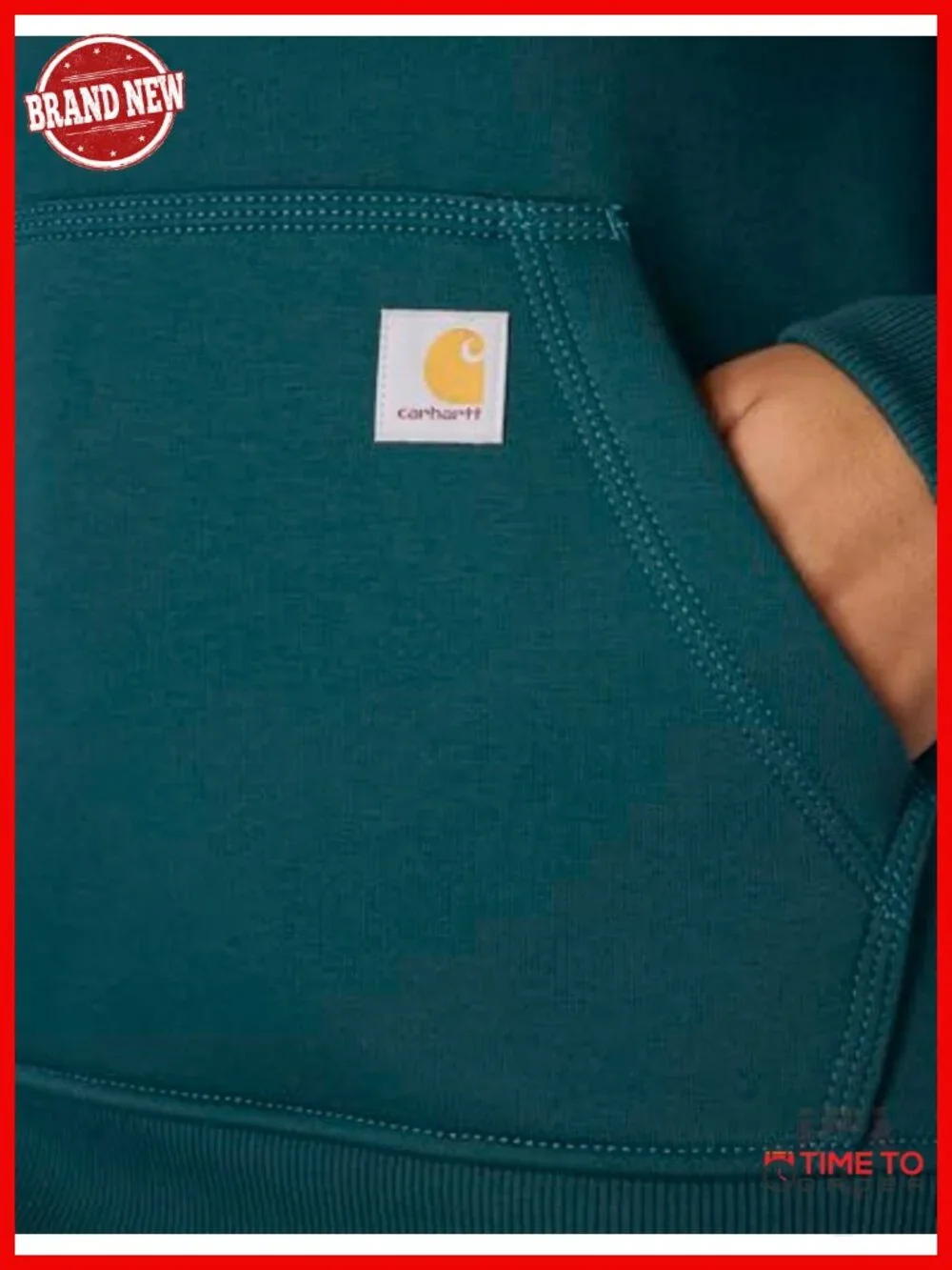 Pullover Hoodie with Kangaroo Pocket and Media Pocket